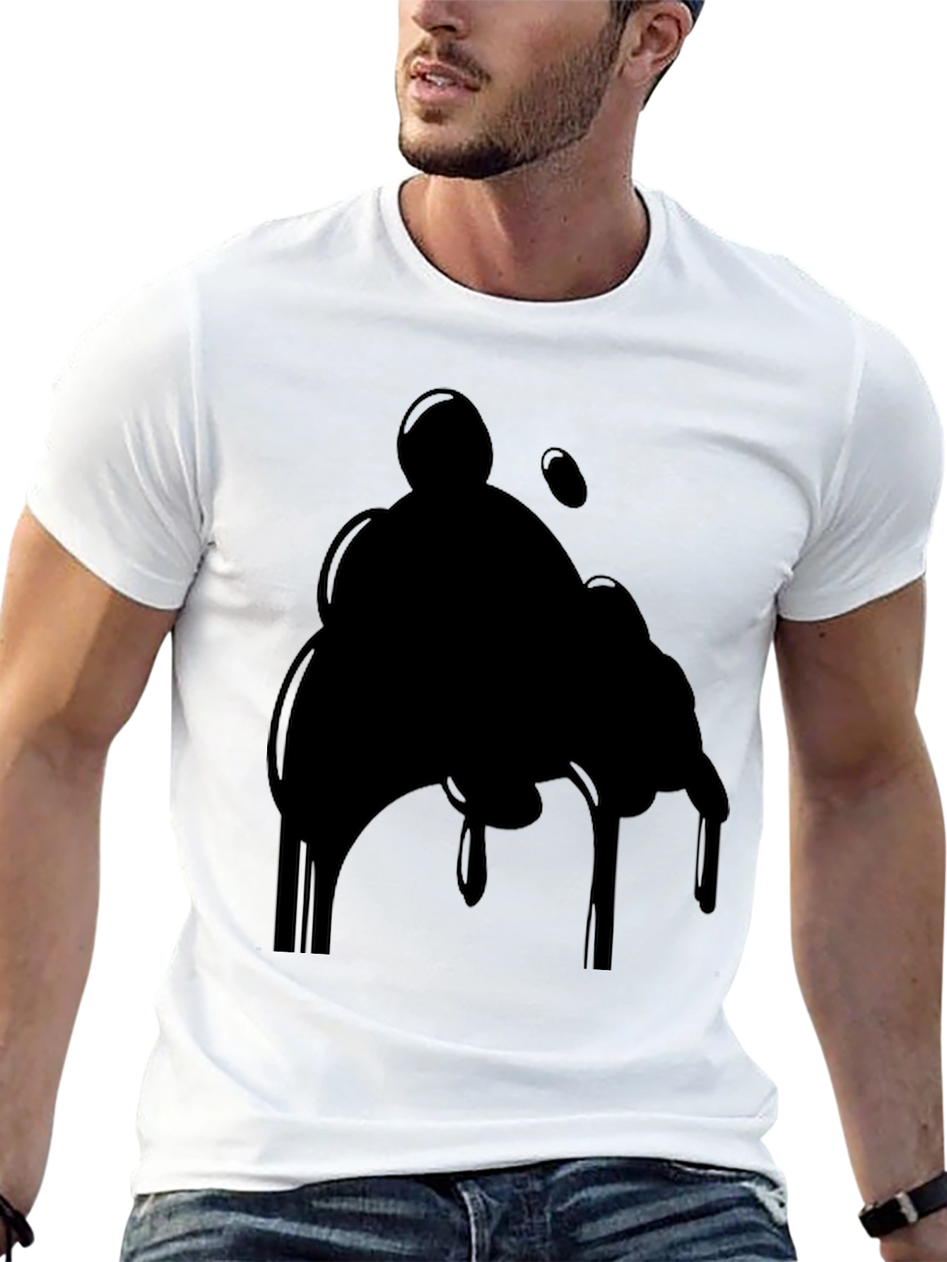 Abstract Black Graphic T-Shirt