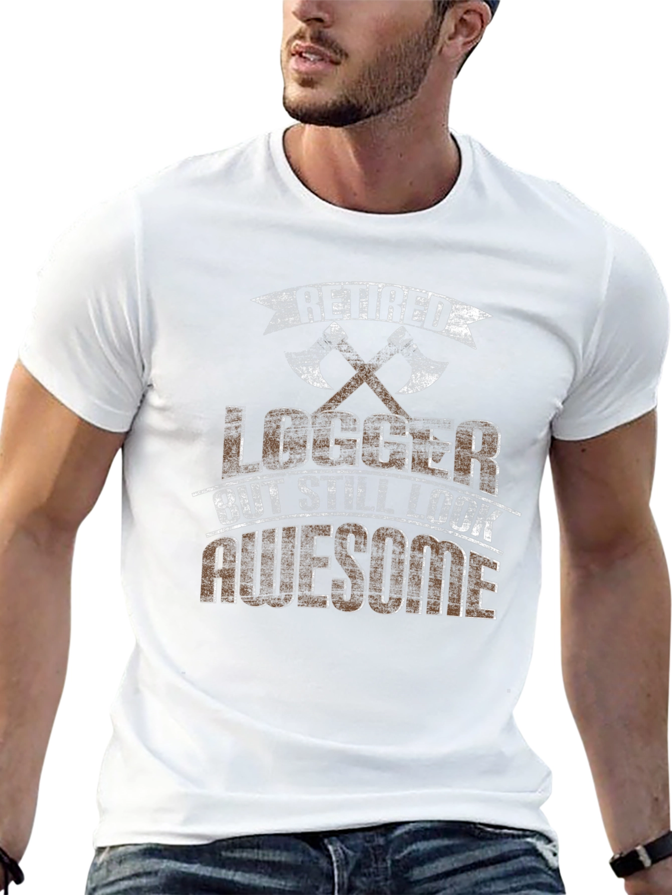 Retired Logger Awesome Axe T-Shirt