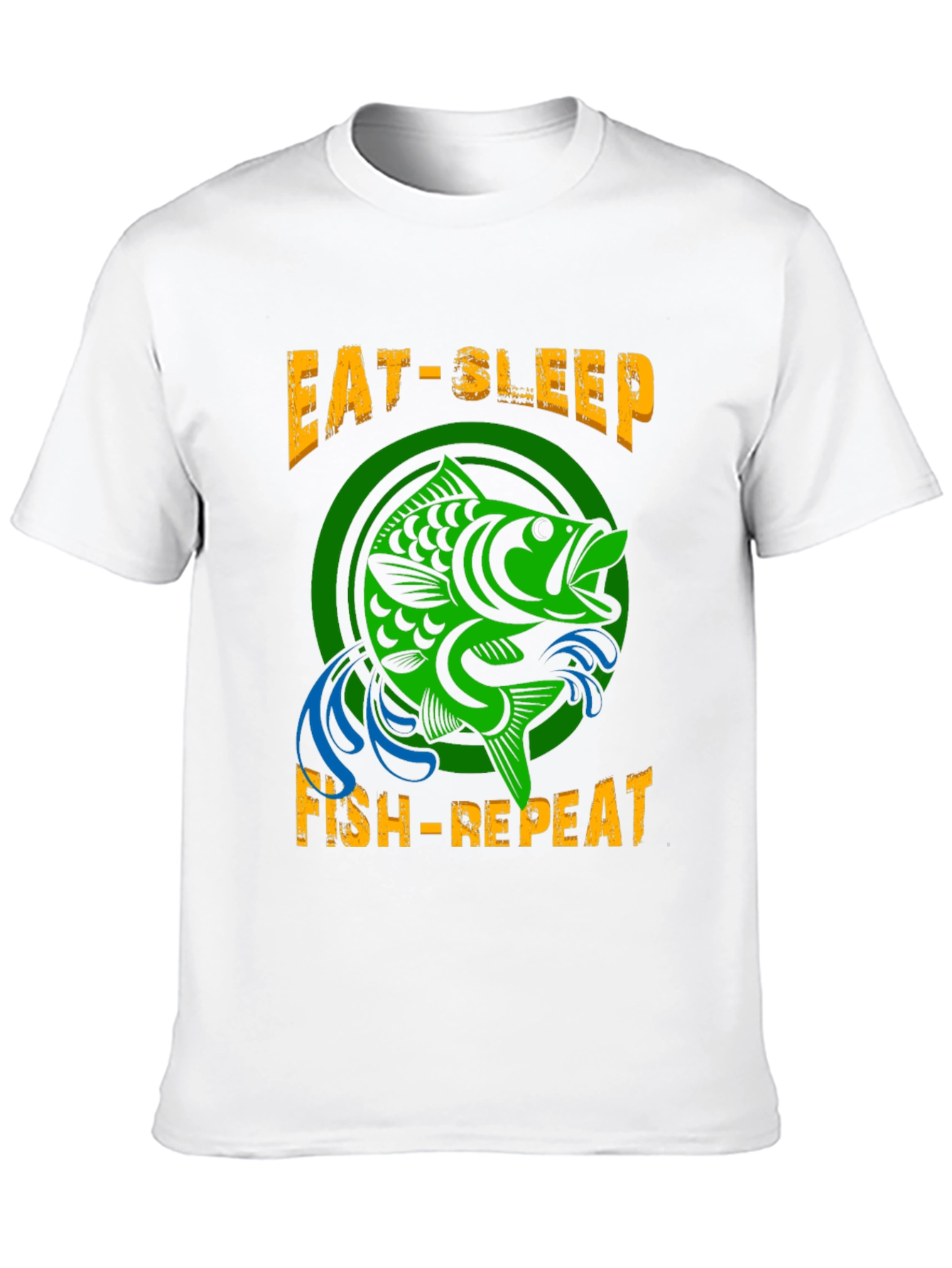 Eat Sleep Fish Repeat Graphic T-Shirt