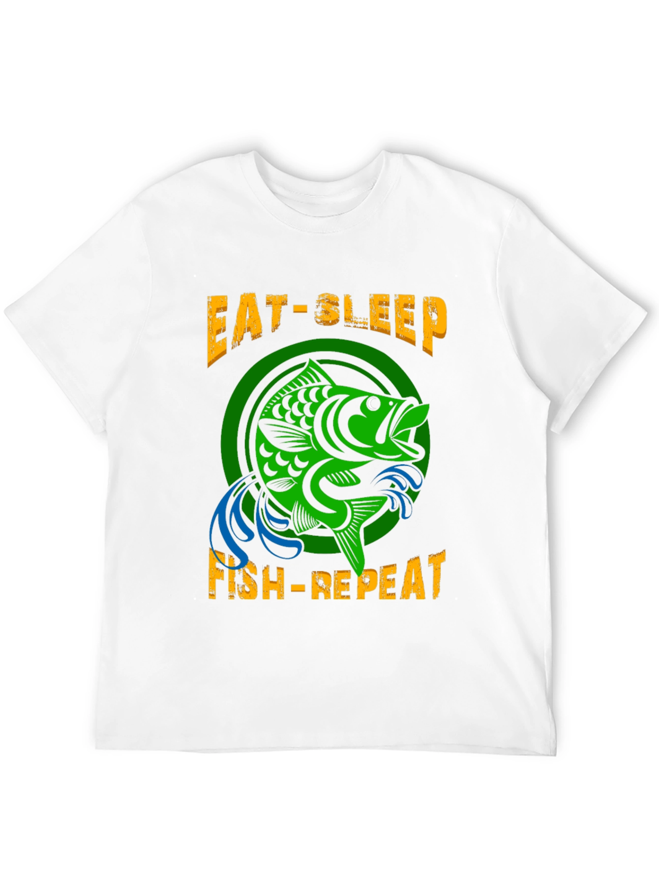 Eat Sleep Fish Repeat Graphic T-Shirt