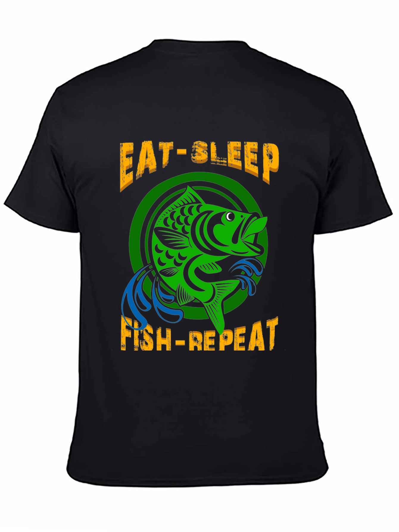 Eat Sleep Fish Repeat Graphic T-Shirt
