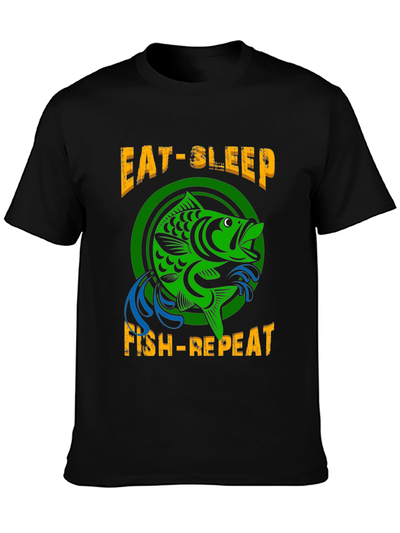 Eat Sleep Fish Repeat Graphic T-Shirt