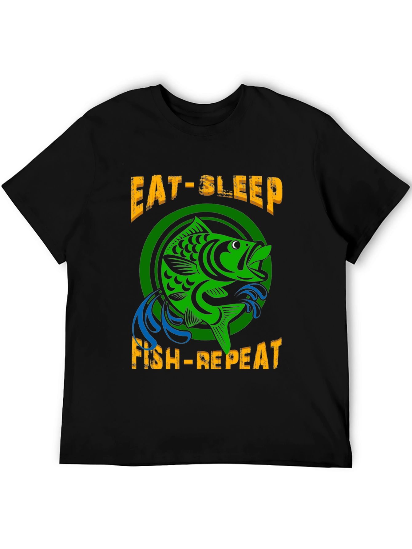 Eat Sleep Fish Repeat Graphic T-Shirt