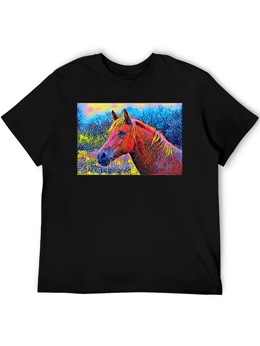 Horse Art T-Shirt - Unique Graphic Tee