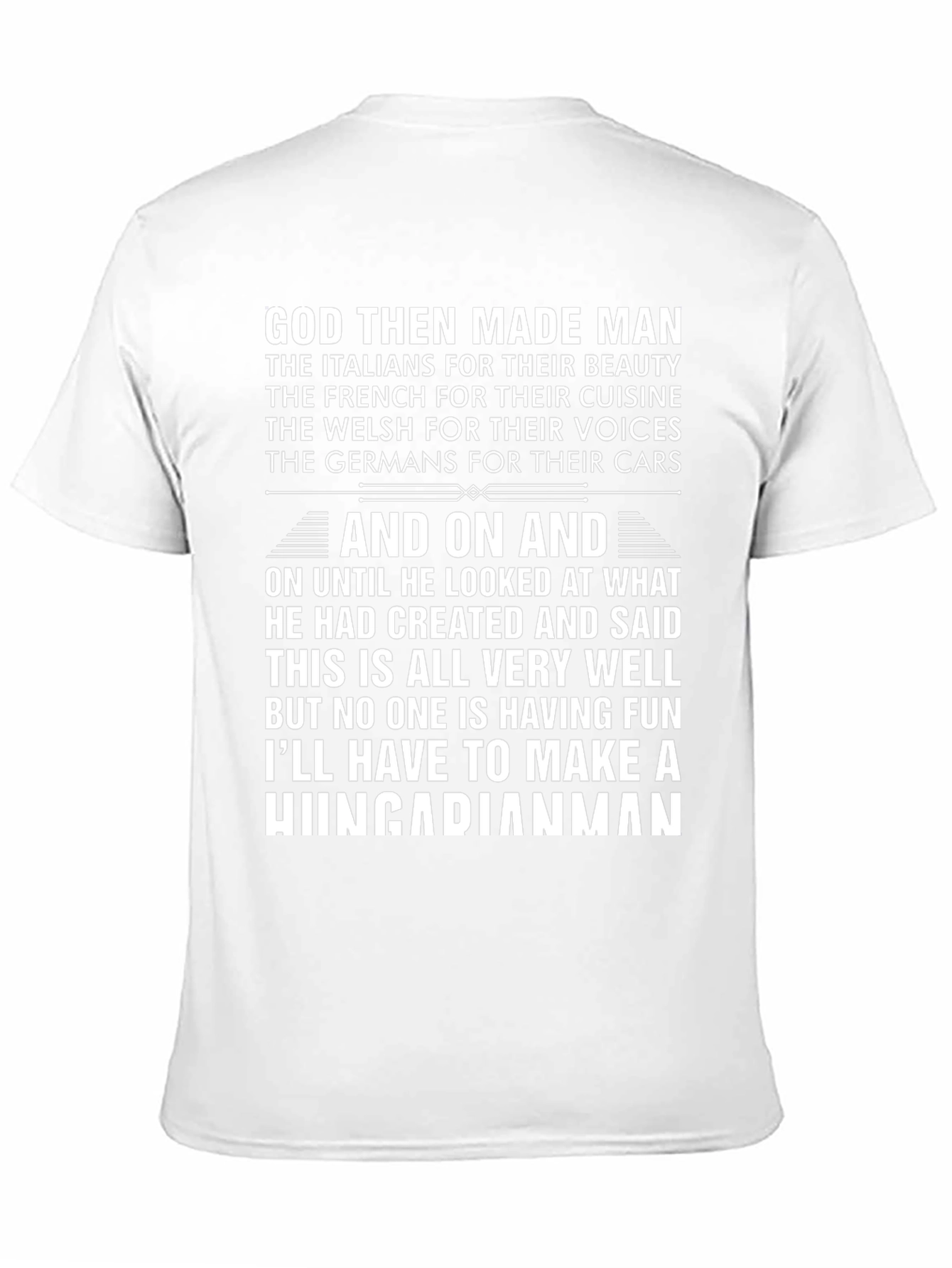 Funny God Made Man T-Shirt