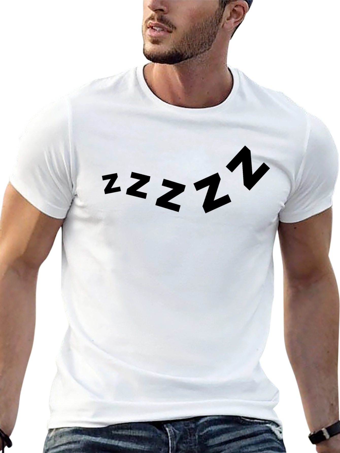 Sleepy Z T-Shirt - Black Cotton Sleep Tee