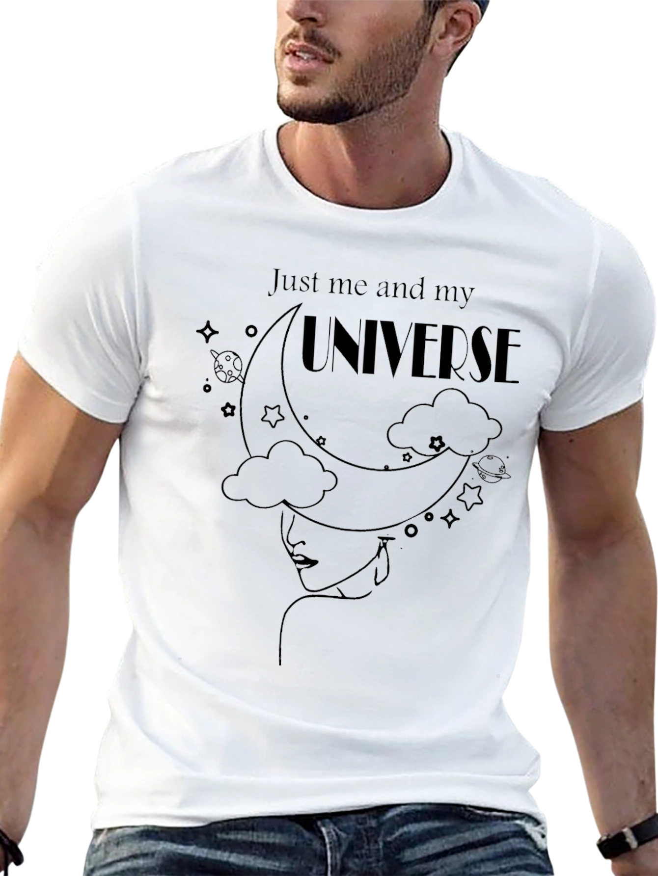 Universe Graphic Print T-Shirt - Unique Design