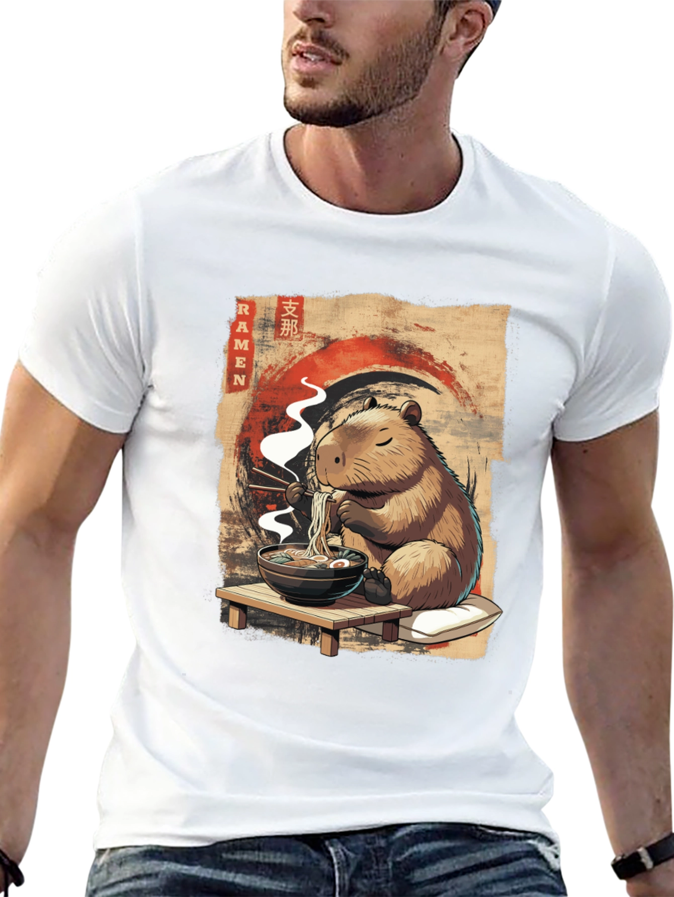 Capybara Ramen T-Shirt - Cute Anime Style