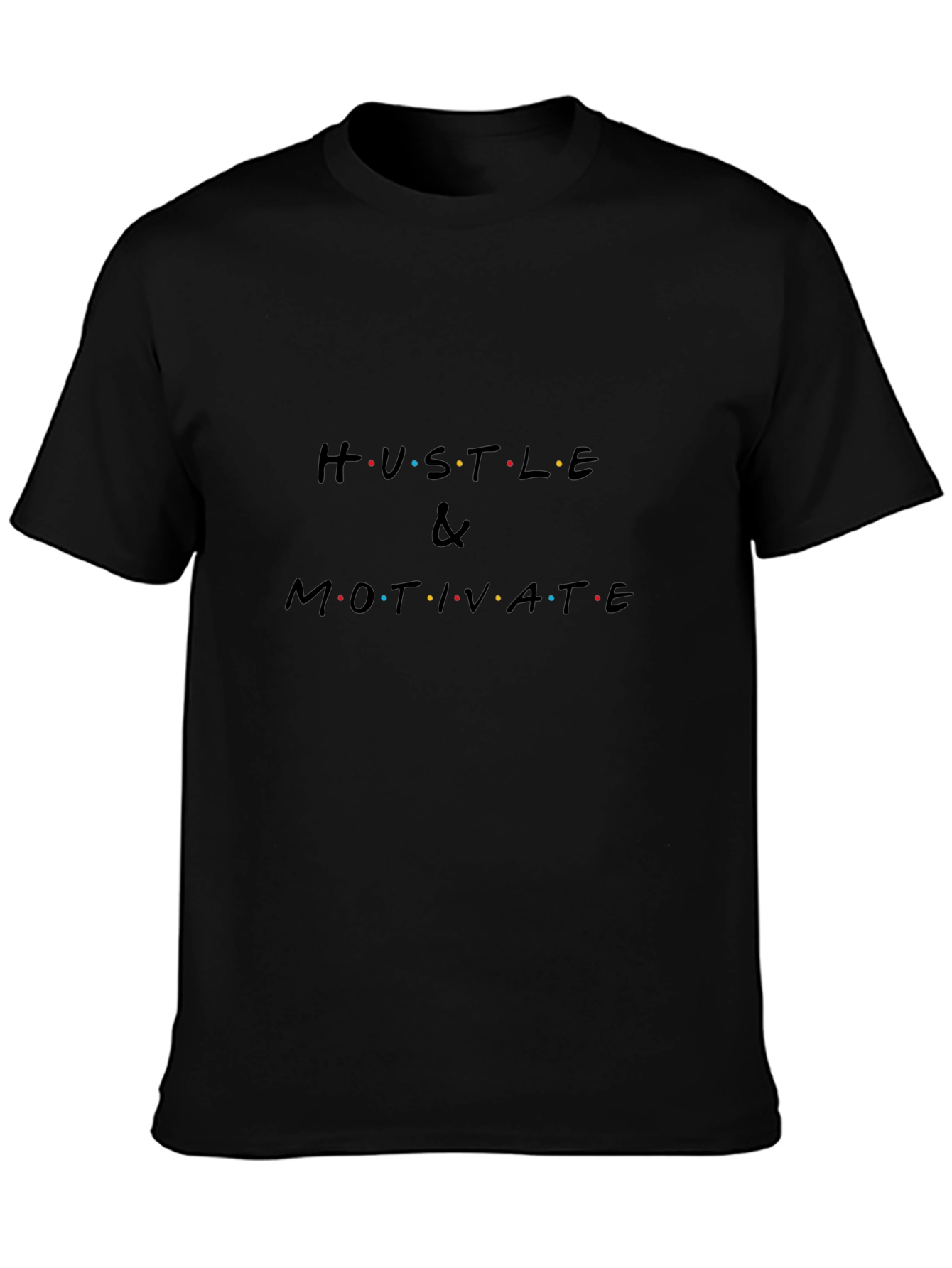 Hustle & Motivate Black Graphic T-Shirt