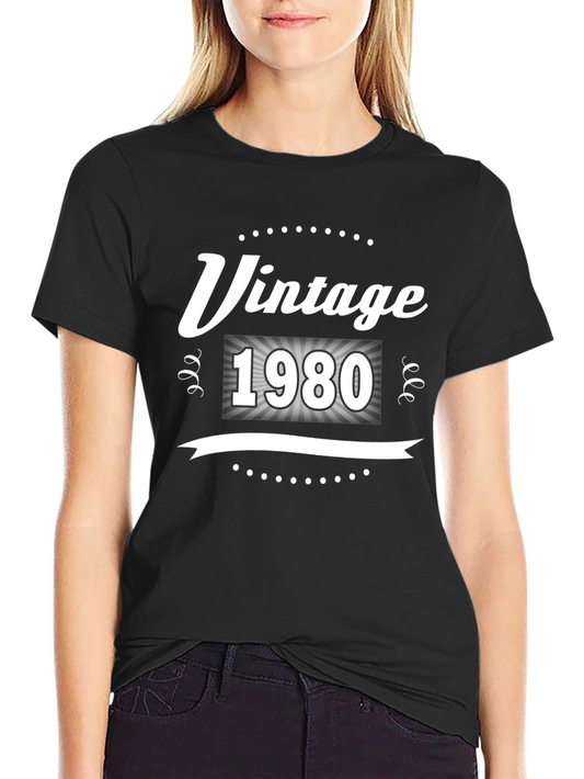 Vintage 1980 Black Graphic T-Shirt