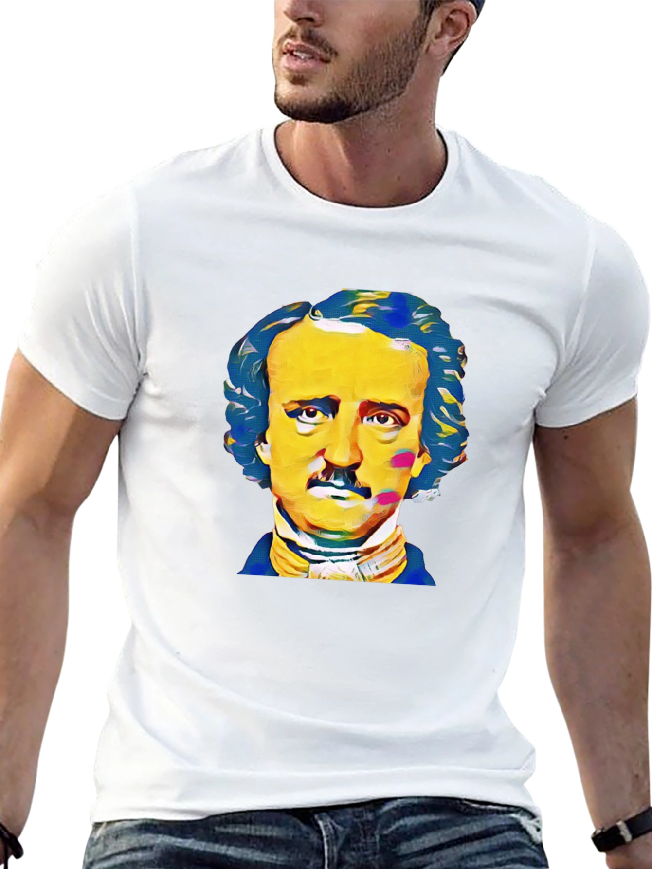 Edgar Allan Poe Graphic Tee - Black Cotton T-Shirt