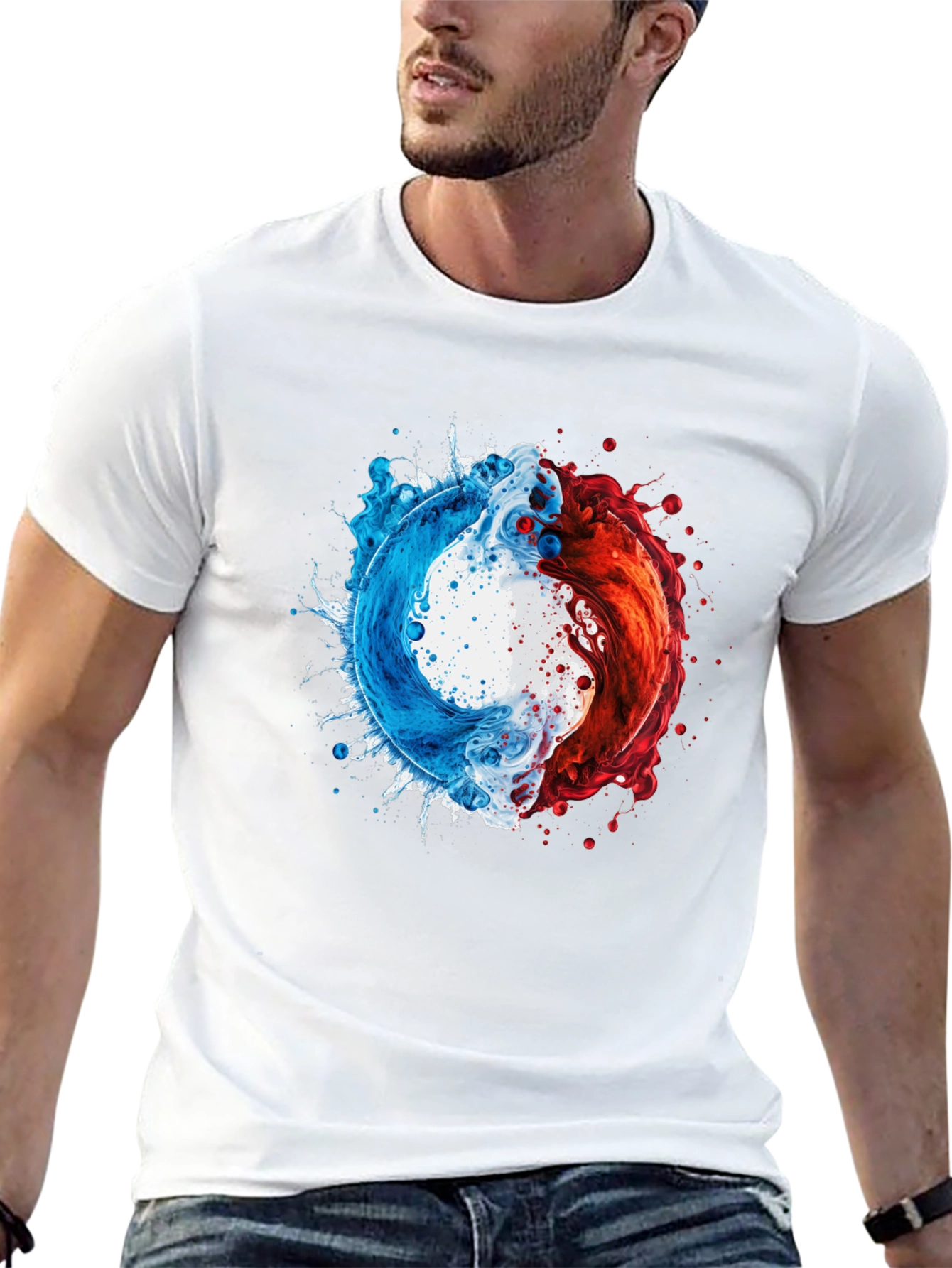 Yin Yang Liquid Splash T-Shirt