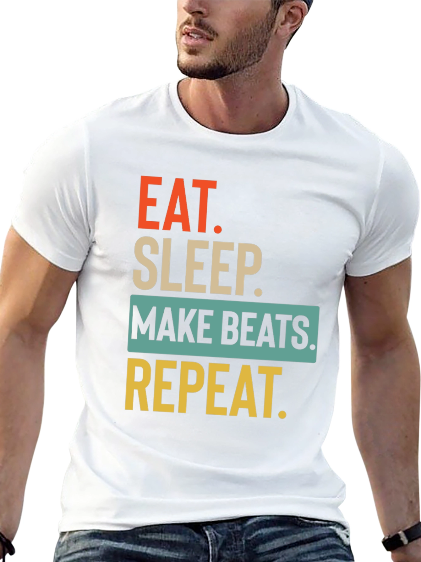 Eat Sleep Make Beats Repeat Graphic Tee