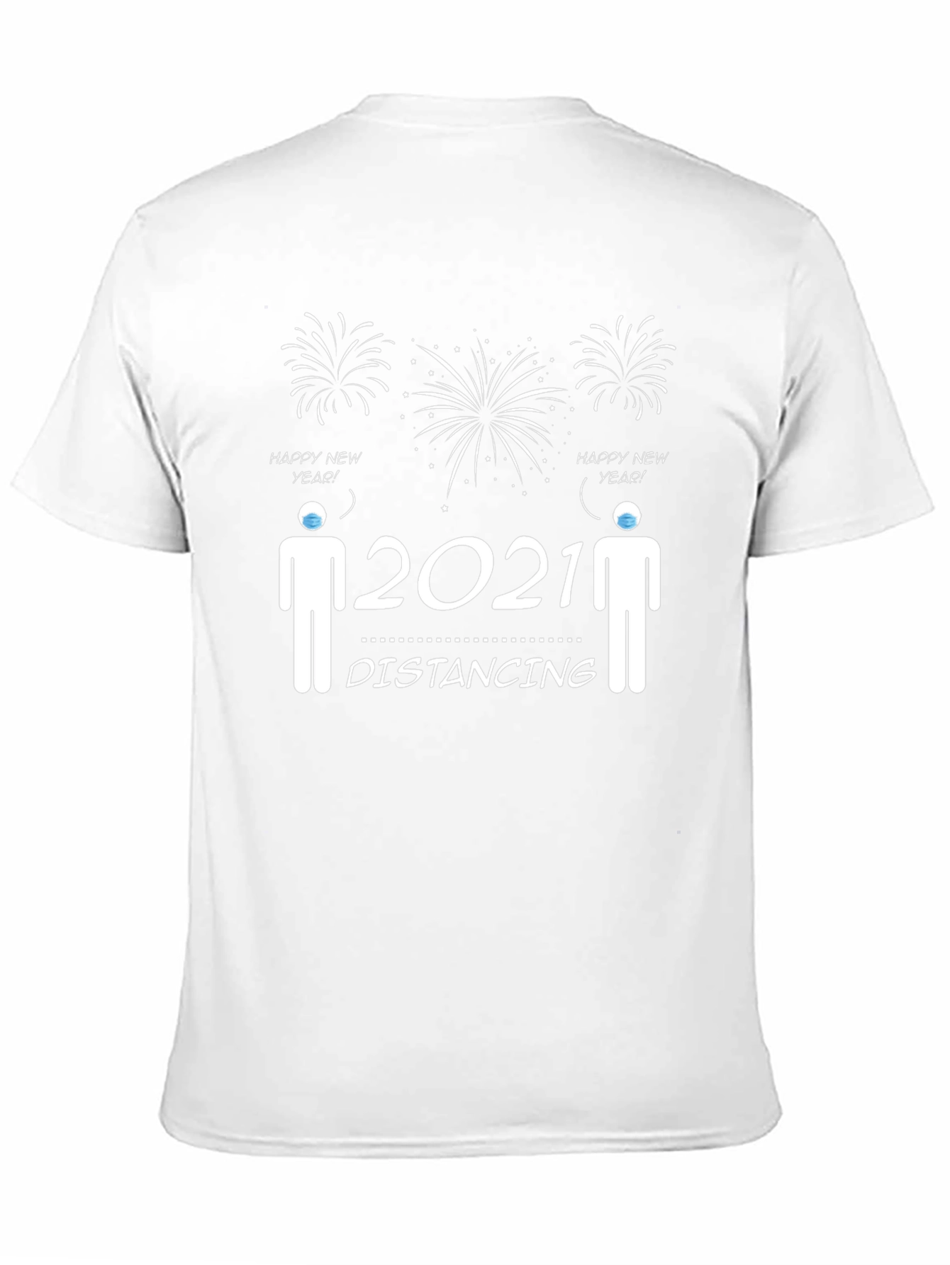 Social Distancing 2021 Happy New Year T-Shirt