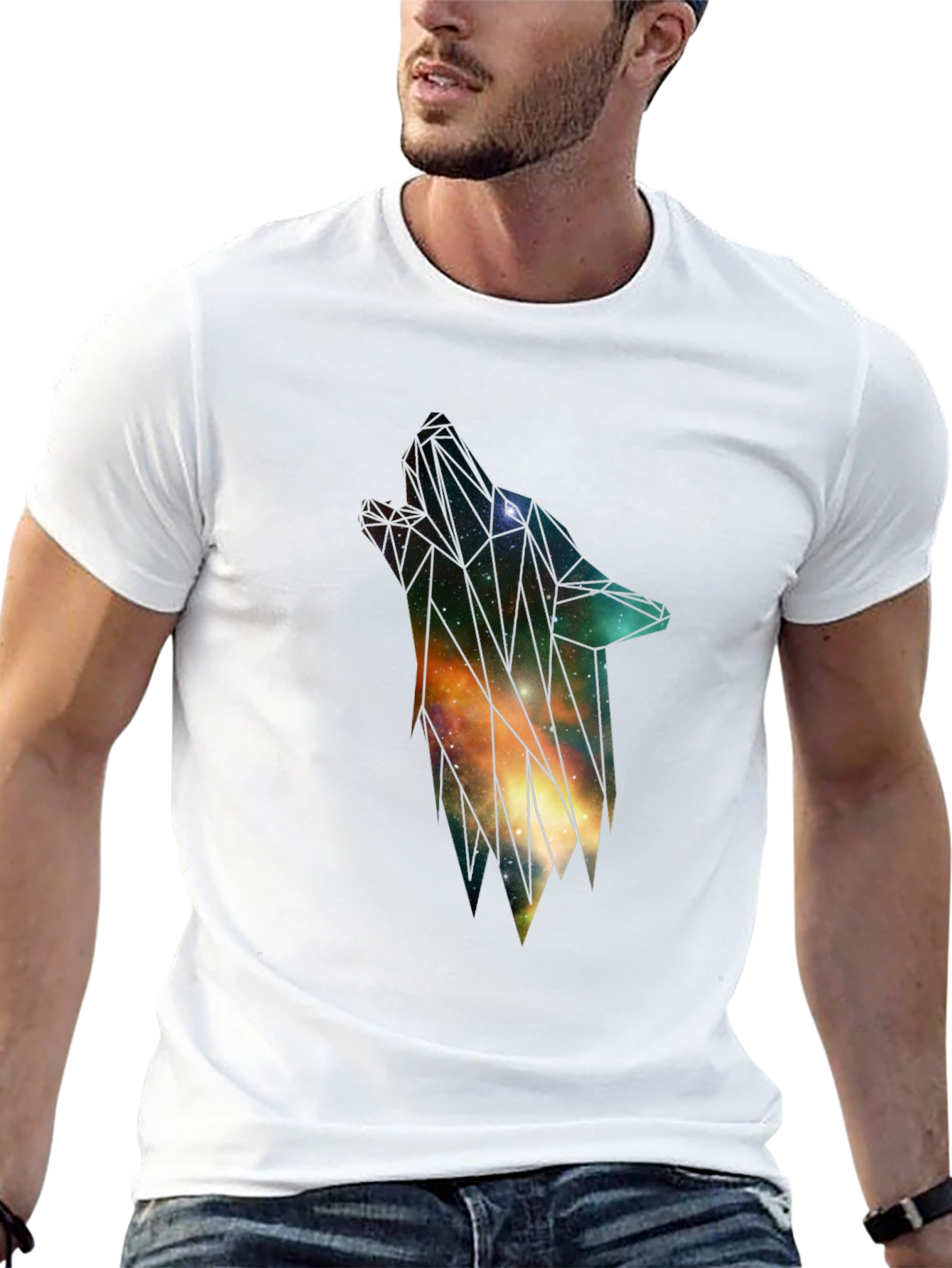 Cosmic Wolf Graphic T-Shirt