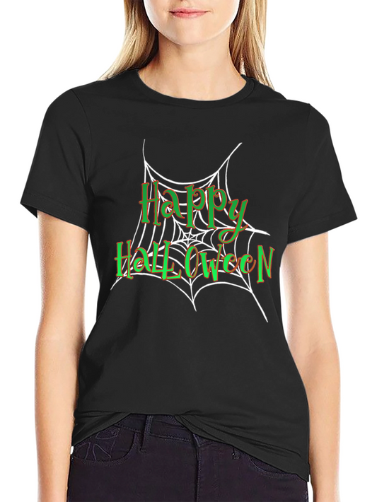 Happy Halloween Spiderweb T-Shirt