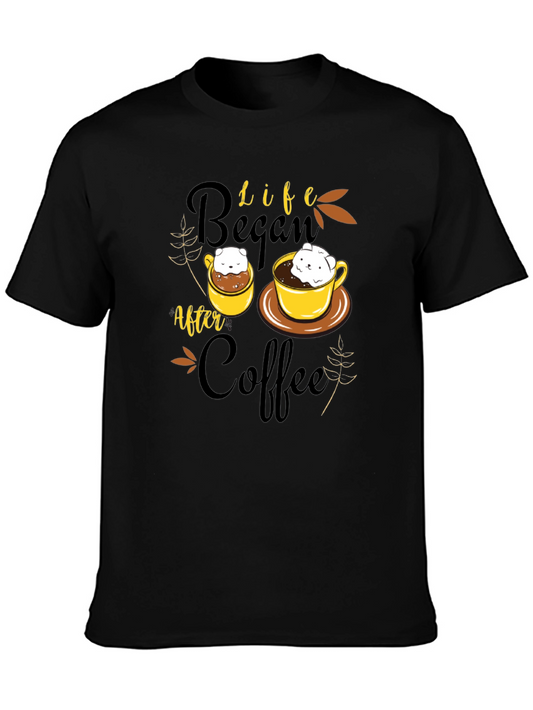 Life Began After Coffee T-Shirt Cute Bear in Mug