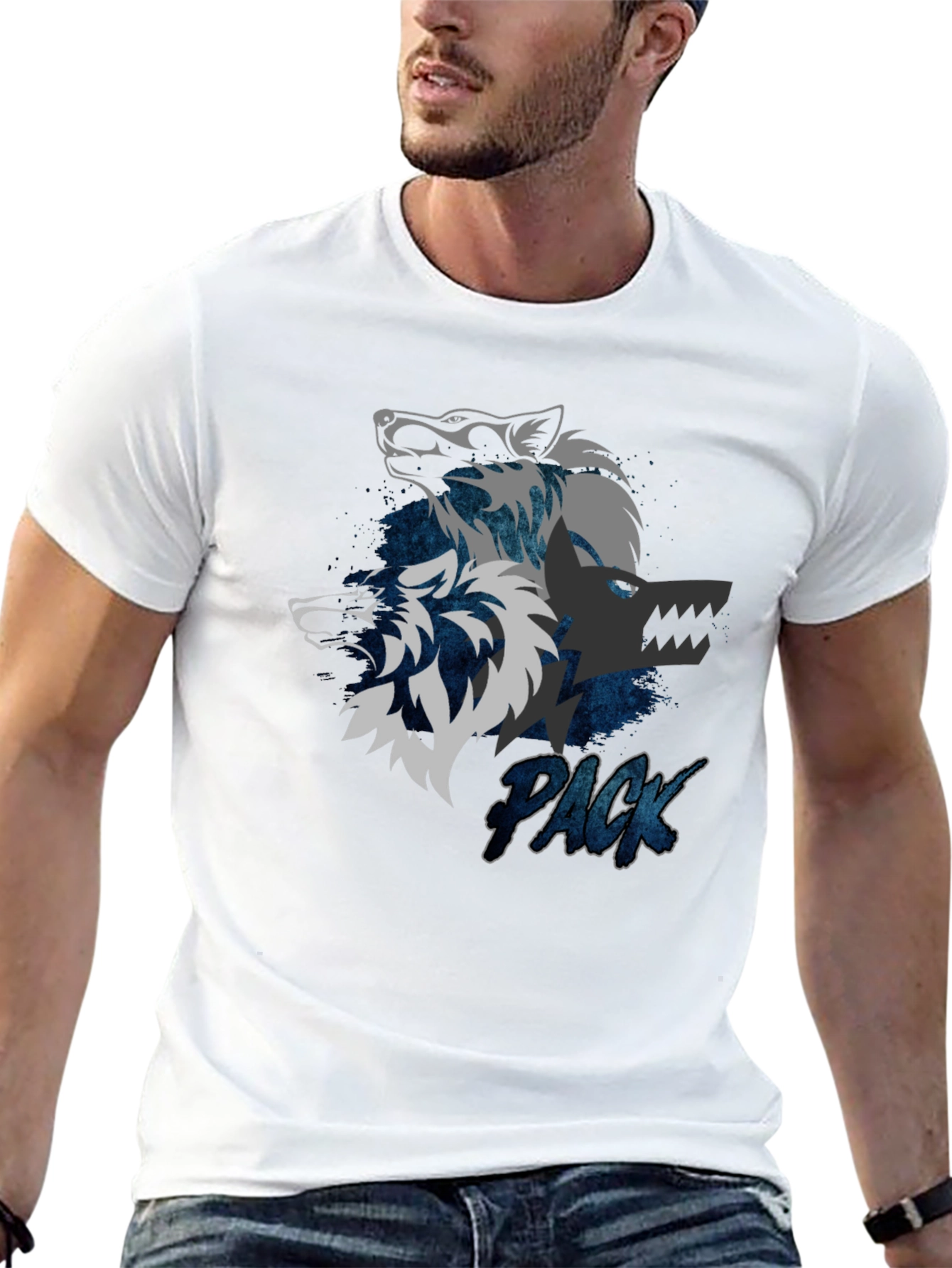 Wolf Pack Graphic Tee - Cool Design