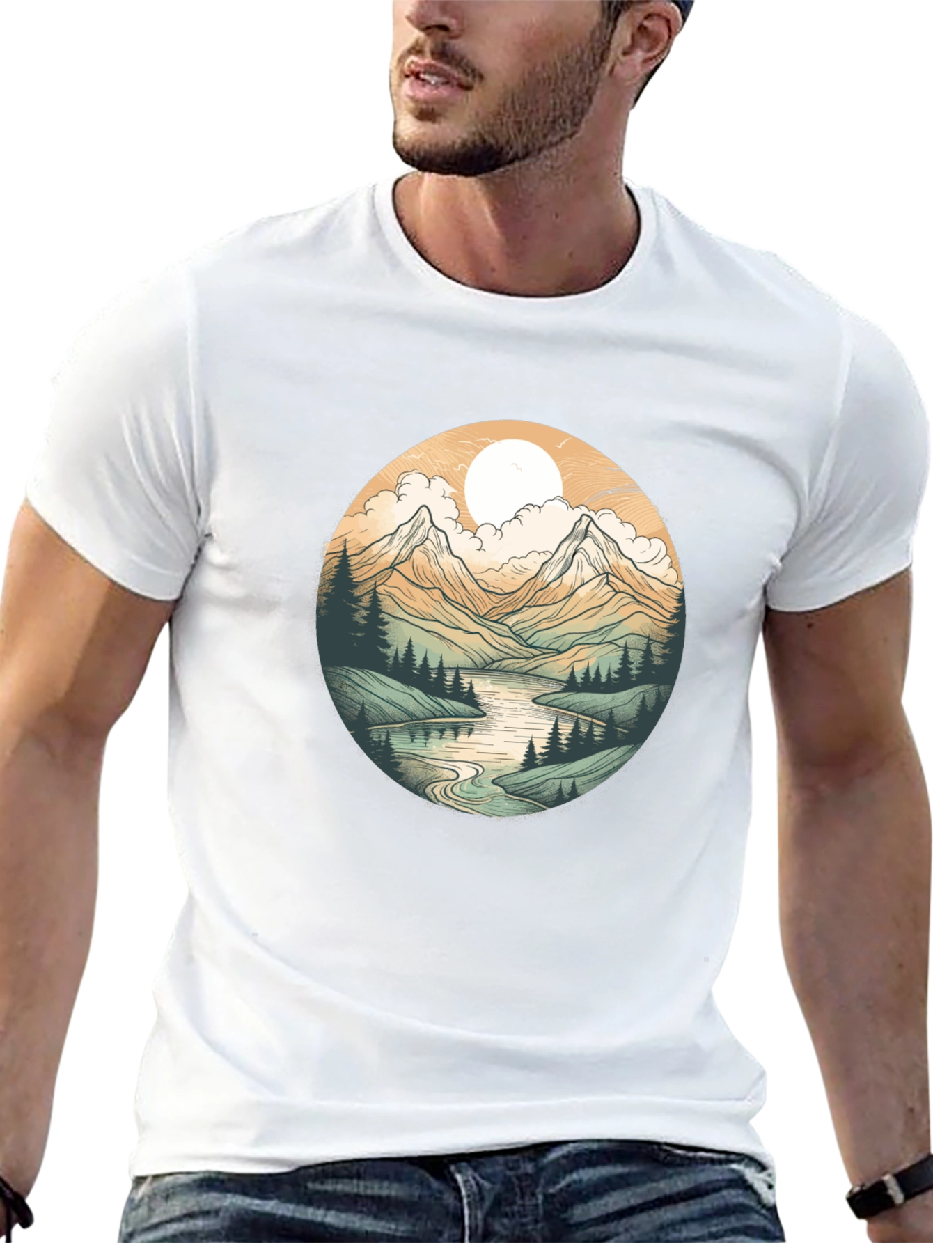 Mountain Vista Graphic Tee - Black