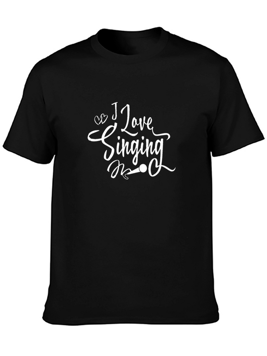 I Love Singing Graphic Tee - Black