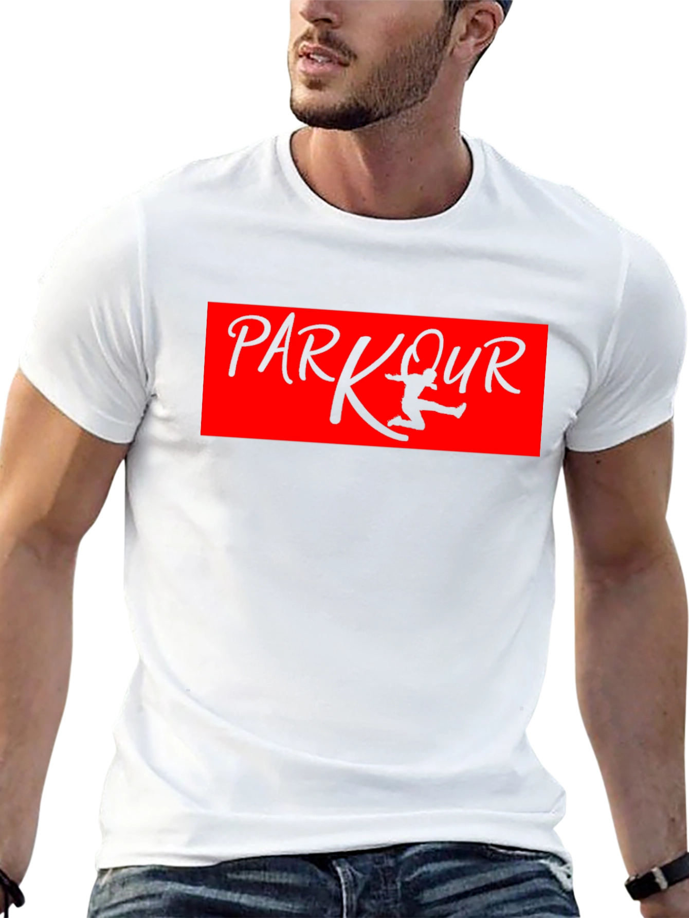 Parkour Graphic T-Shirt - Black Cotton Tee