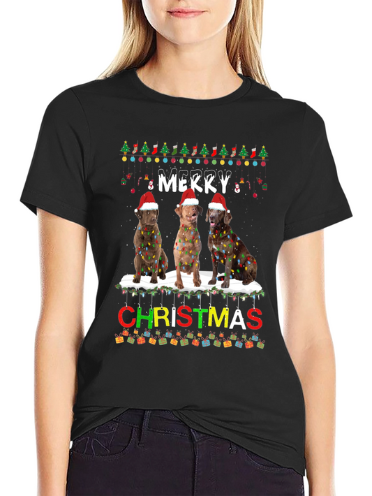 Merry Christmas Labrador Dog T-Shirt