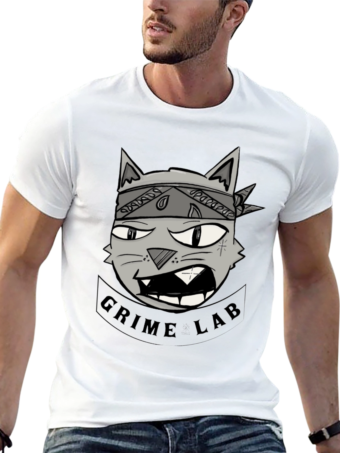 Grime Lab Graphic Tee - Black Cotton T-Shirt