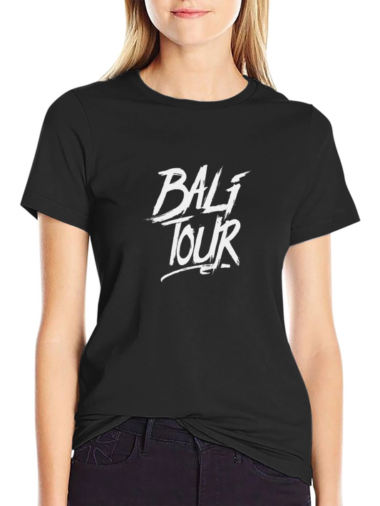 Bali Tour Black Graphic Tee Shirt