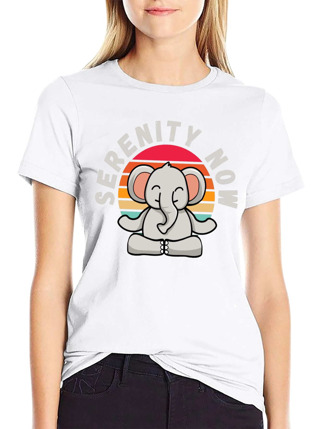 Serenity Now Elephant Graphic T-Shirt