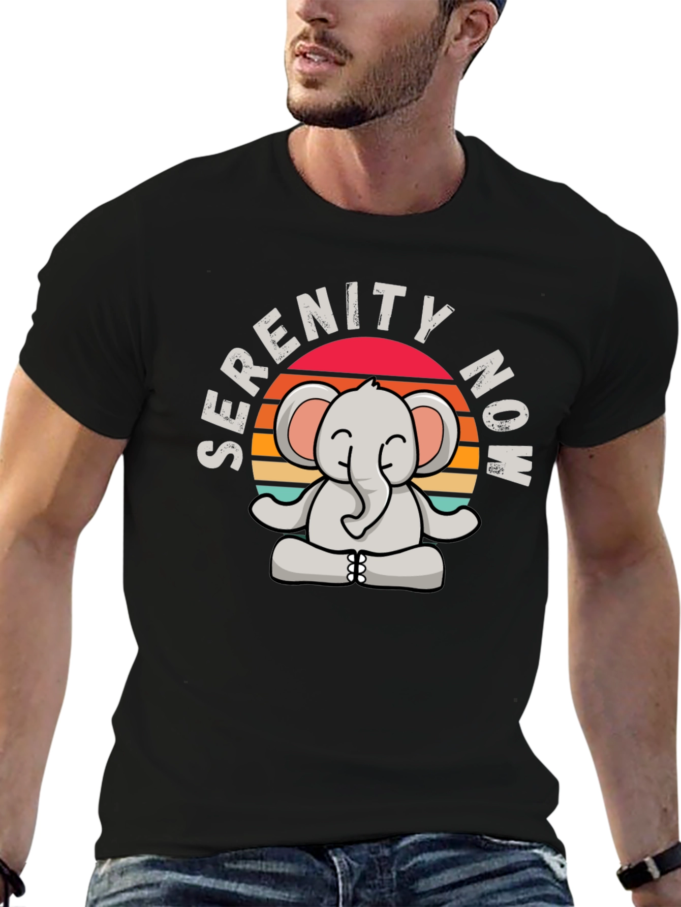 Serenity Now Elephant Graphic T-Shirt