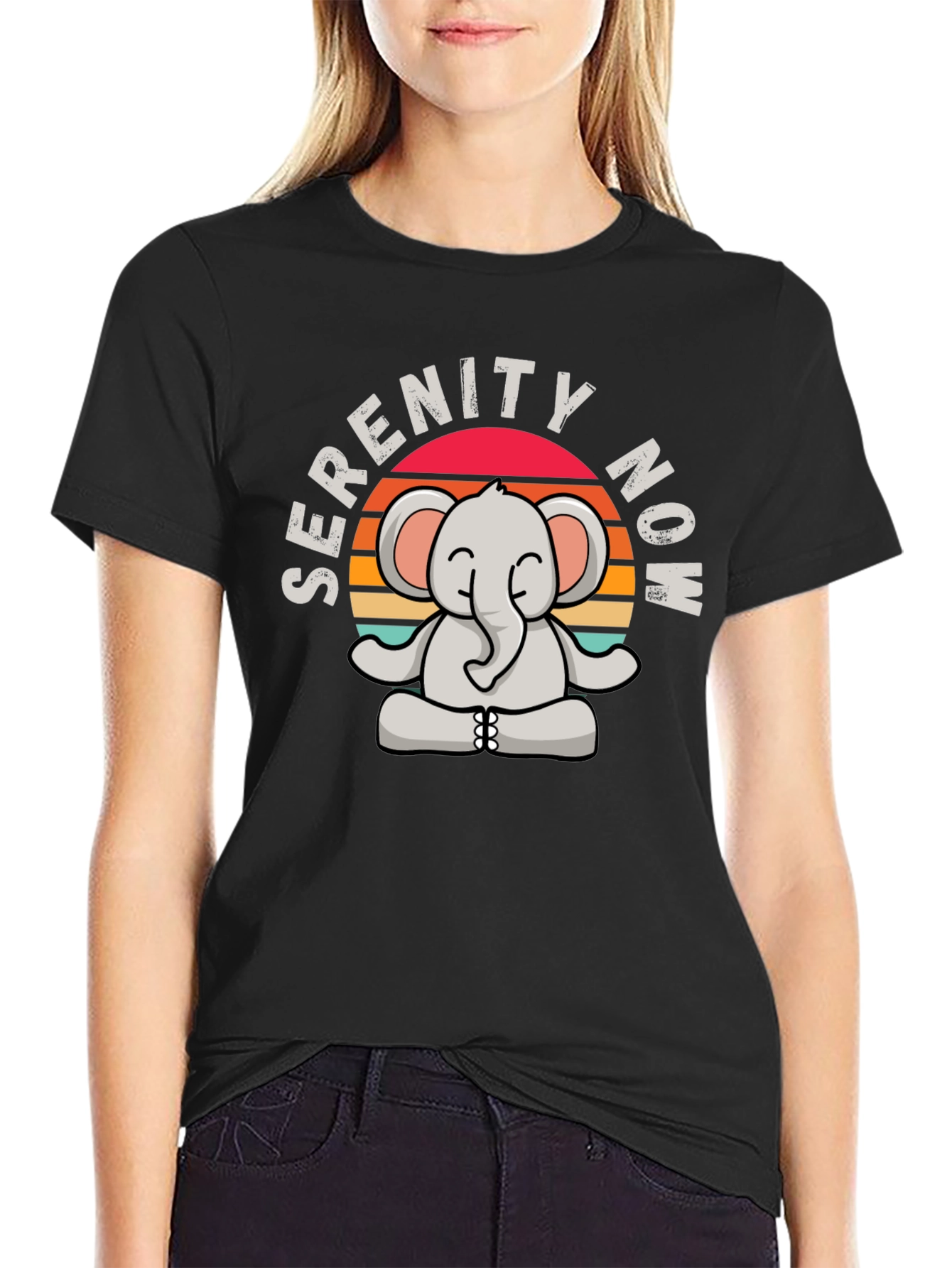 Serenity Now Elephant Graphic T-Shirt