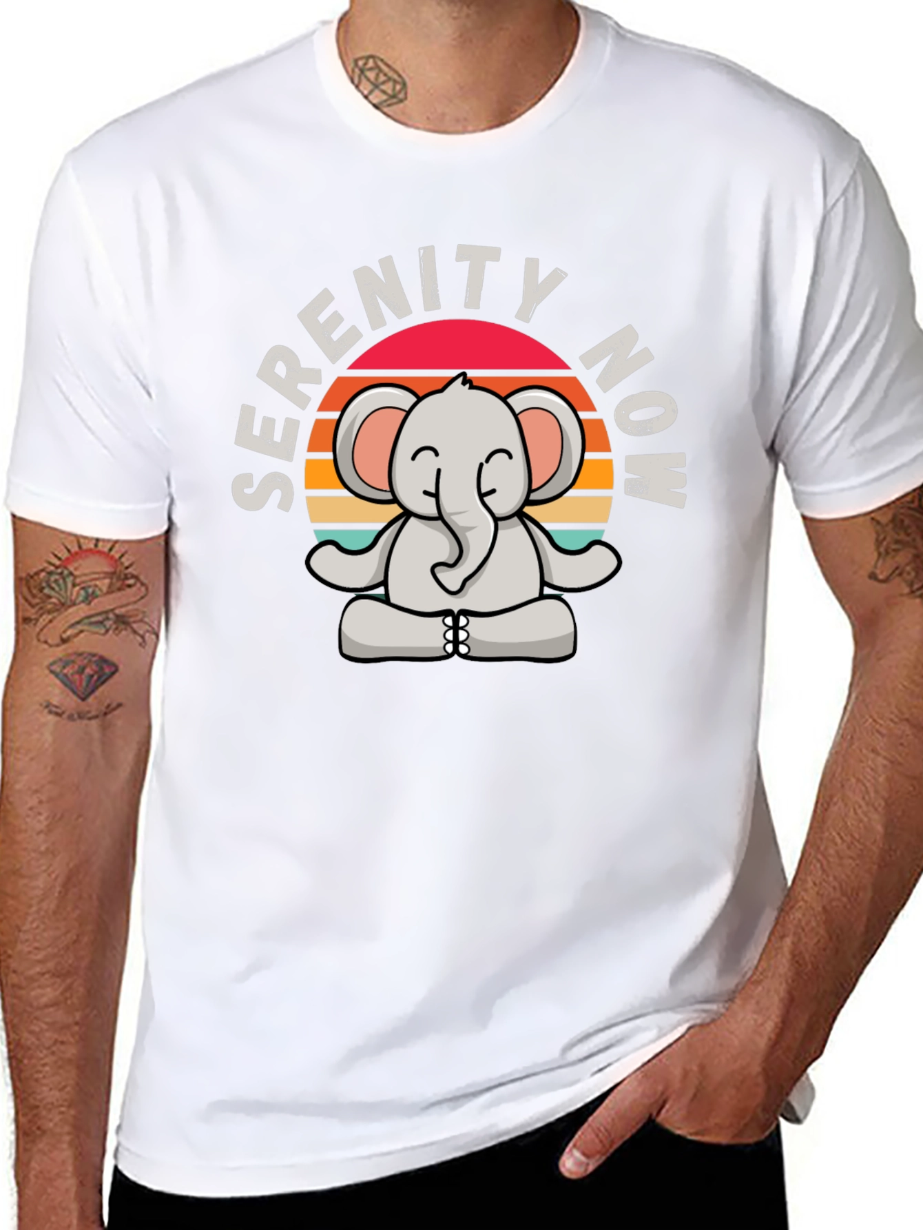 Serenity Now Elephant Graphic T-Shirt