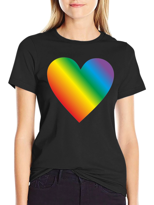Rainbow Heart Graphic Tee - Pride & Love