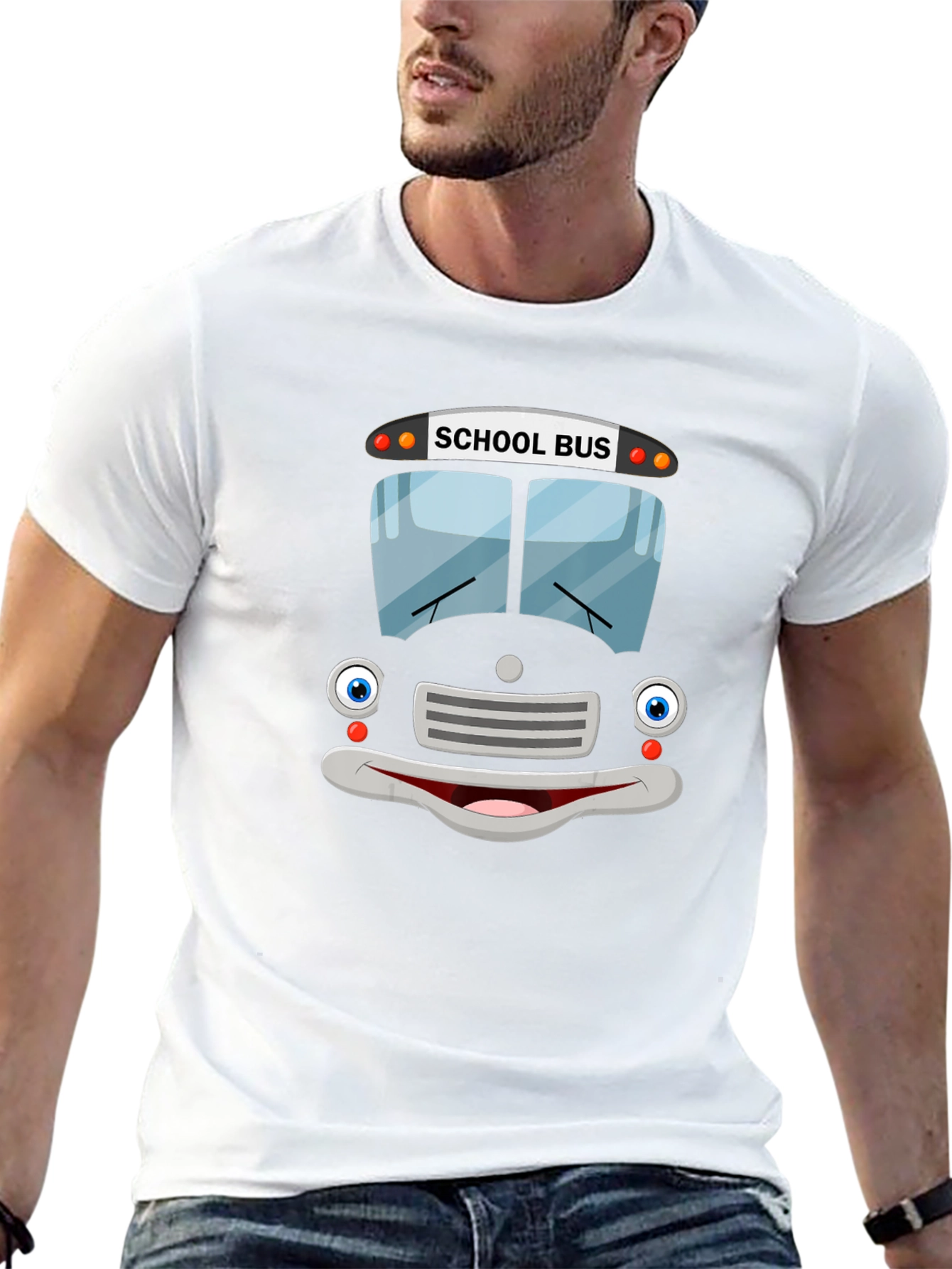Cartoon School Bus Graphic Tee