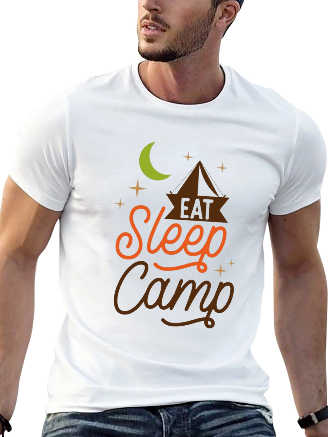 Eat Sleep Camp Graphic T-Shirt - Adventure Ready!