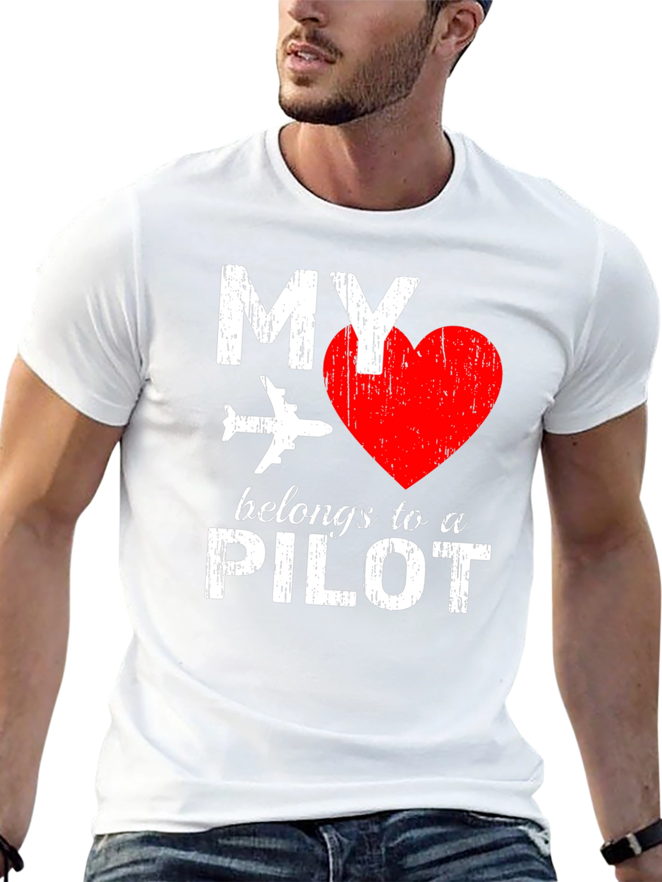 My Heart Belongs to a Pilot T-Shirt