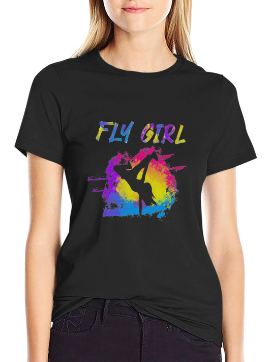 Fly Girl Tee - Colorful Graphic Print