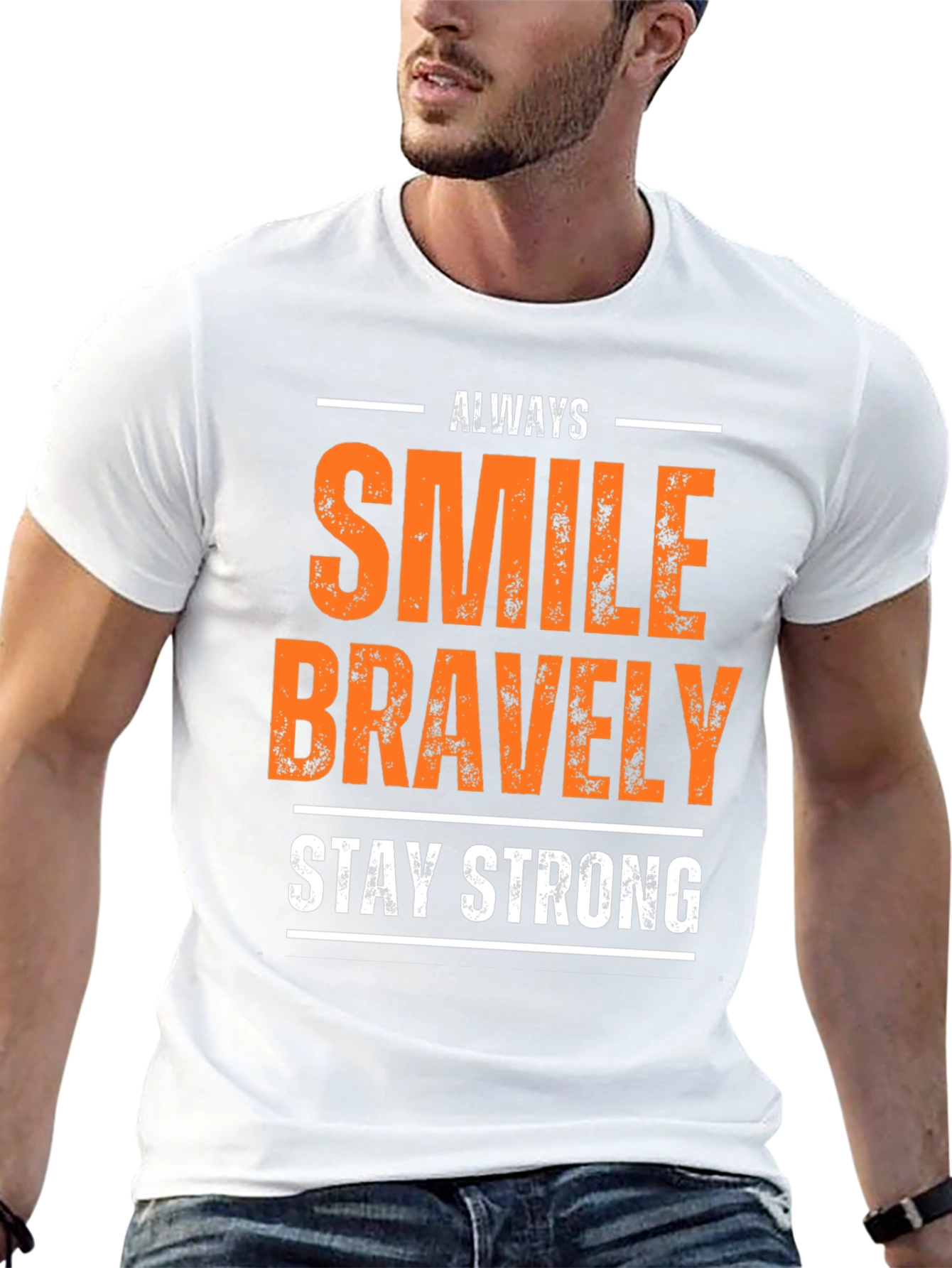 Always Smile Bravely T-Shirt Motivational Tee