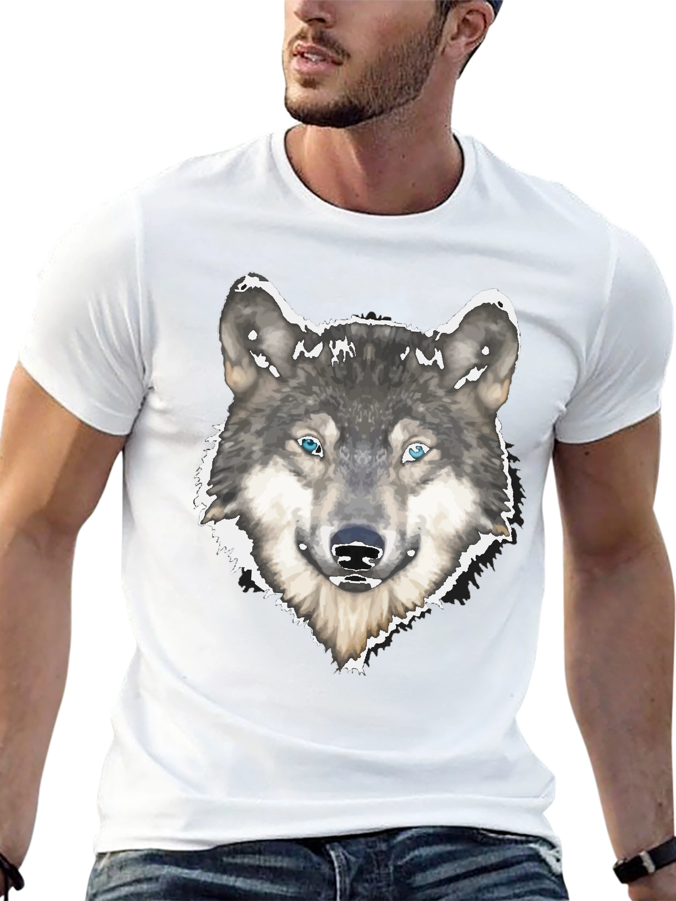 Wolf Graphic Print T-Shirt