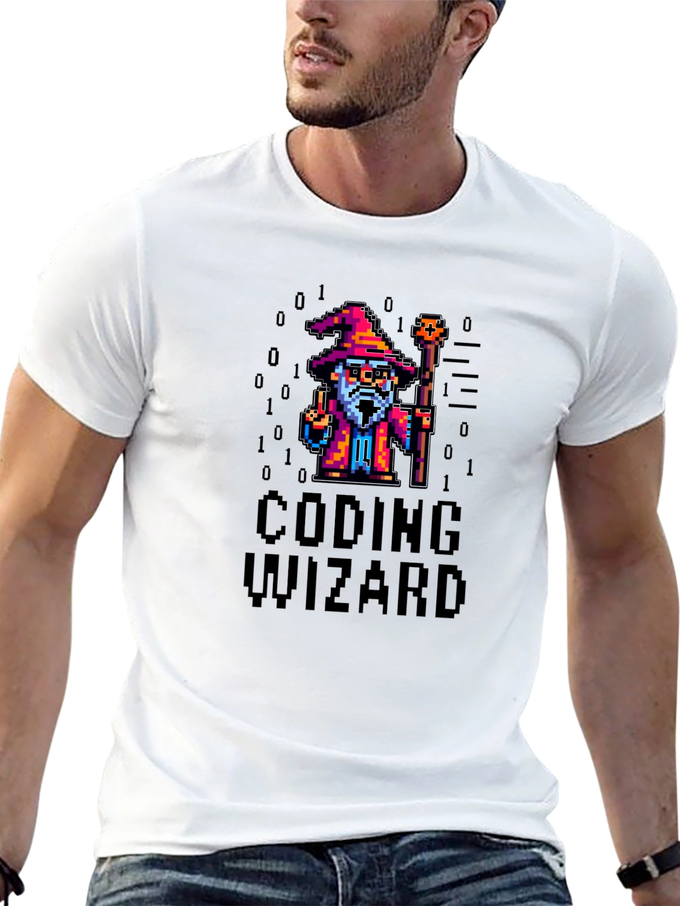 Coding Wizard Pixel Art T-Shirt