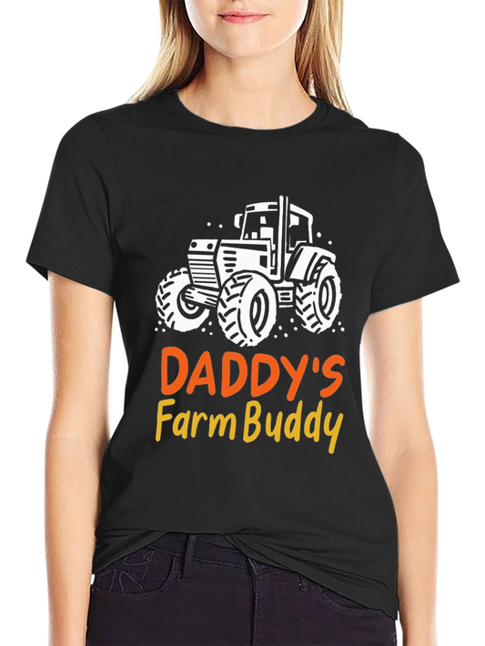 Daddys Farm Buddy Black T-Shirt