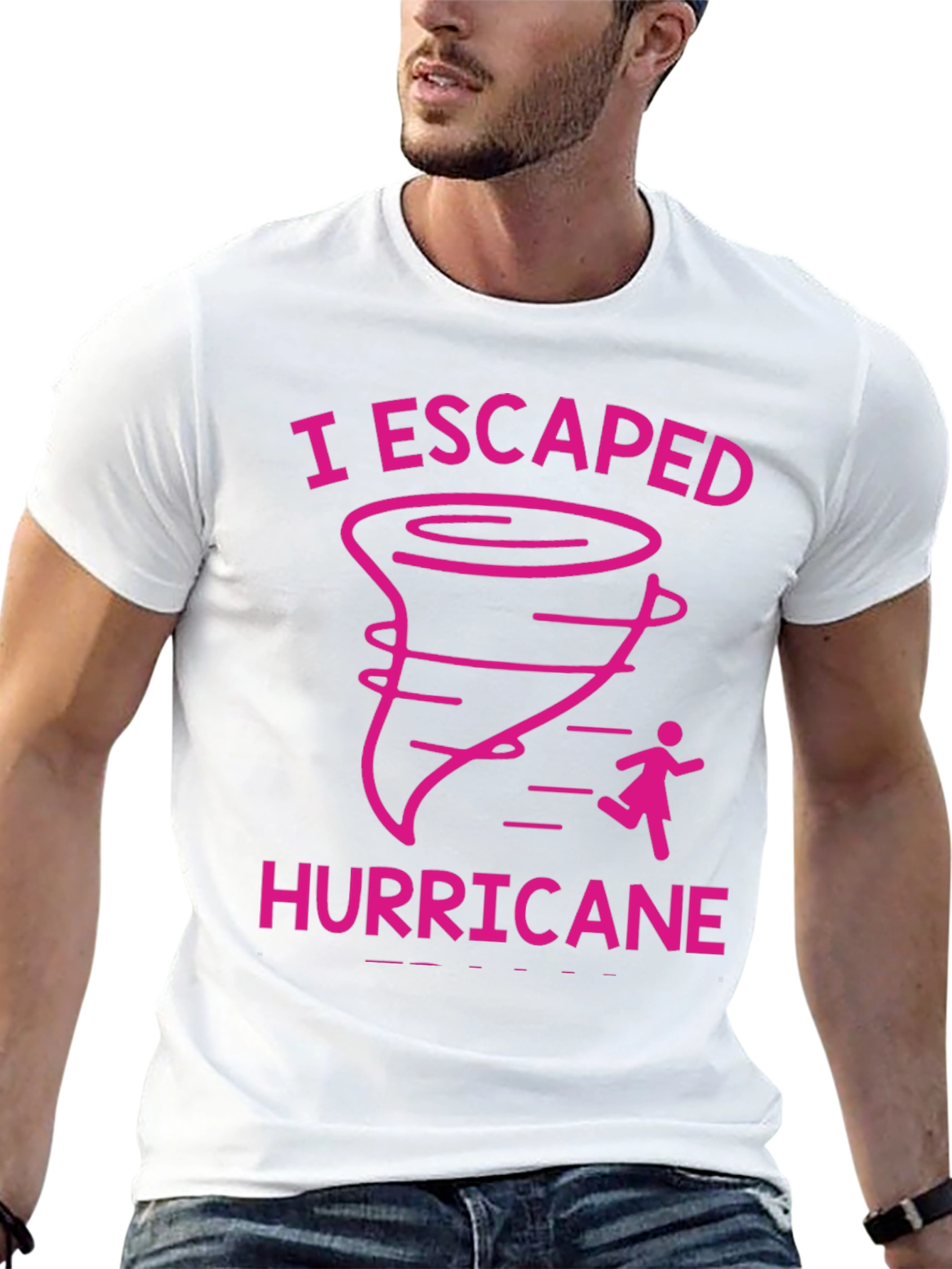 I Escaped Hurricane Black Graphic T-Shirt