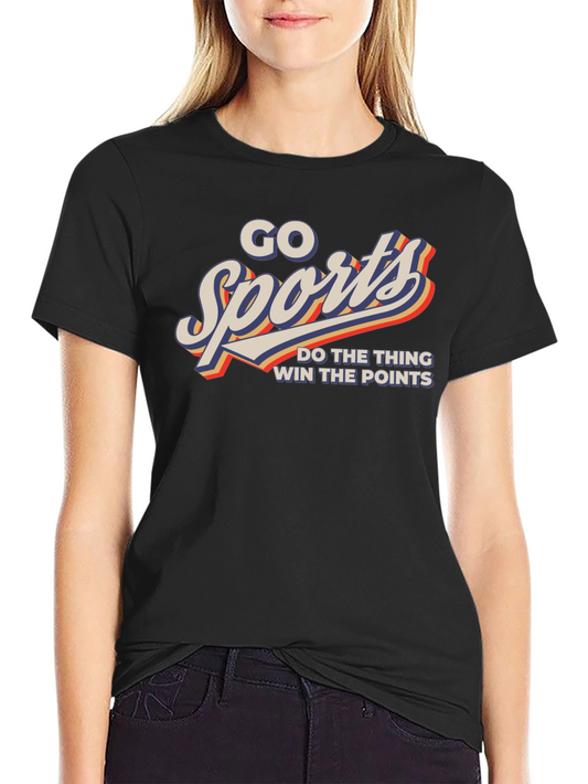Go Sports! Graphic Print Tee - Black