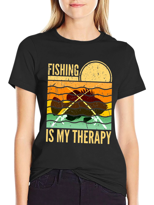 Fishing is My Therapy Graphic T-Shirt