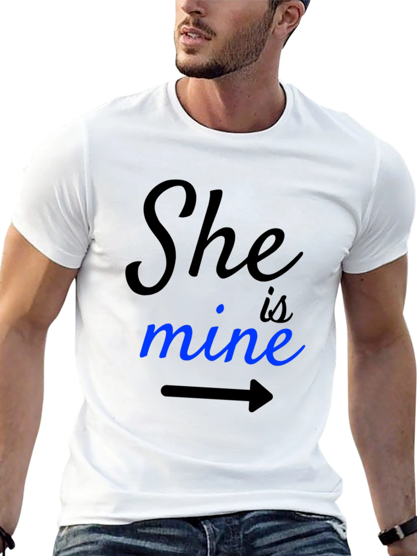 She Is Mine Graphic Tee - Couple Matching Shirt