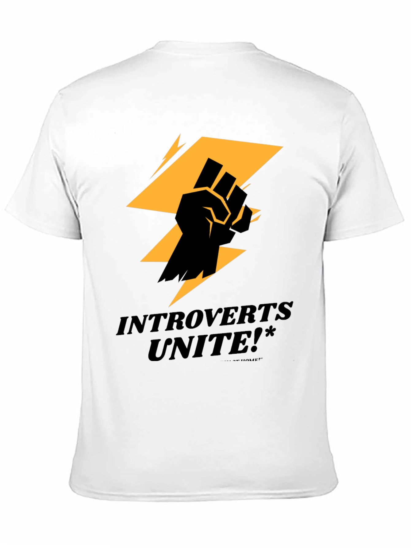 Introverts Unite Graphic Tee - Black Cotton T-Shirt