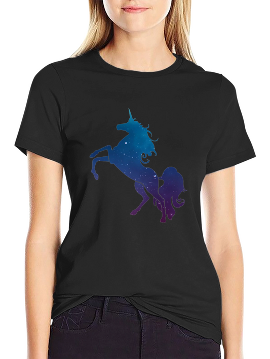 Cosmic Unicorn Graphic Tee - Black