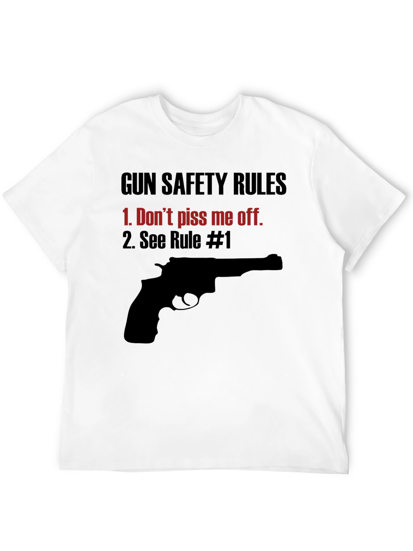 Gun Safety Rules Graphic Tee