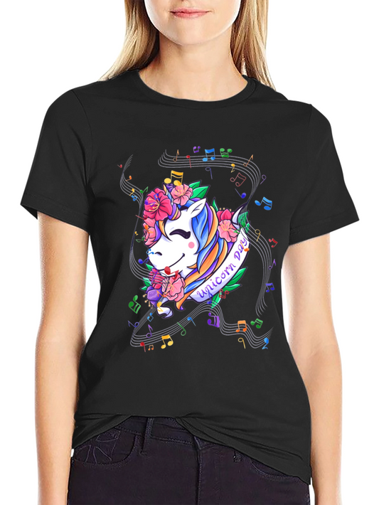 Unicorn Day Black Graphic Tee