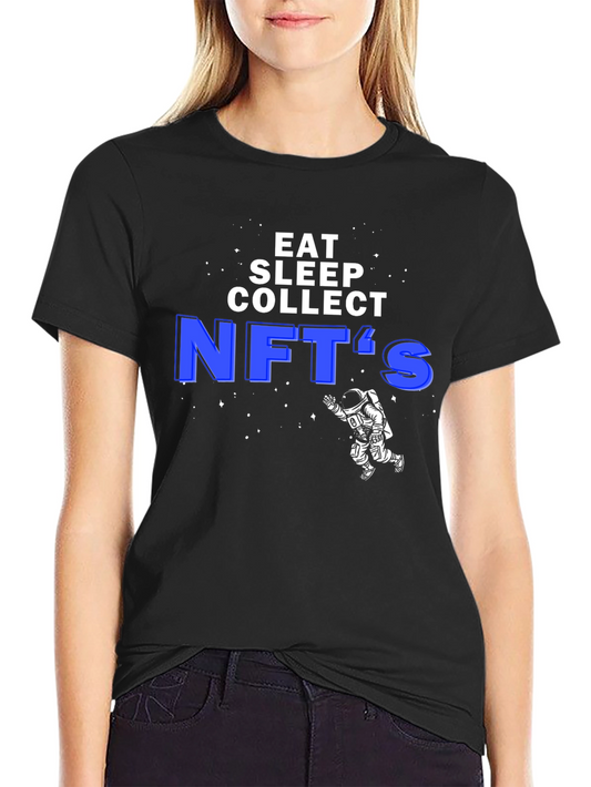 Eat Sleep Collect NFTs Graphic Tee